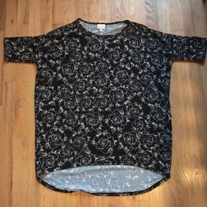 Lularoe Irma- Black with gold Roses!